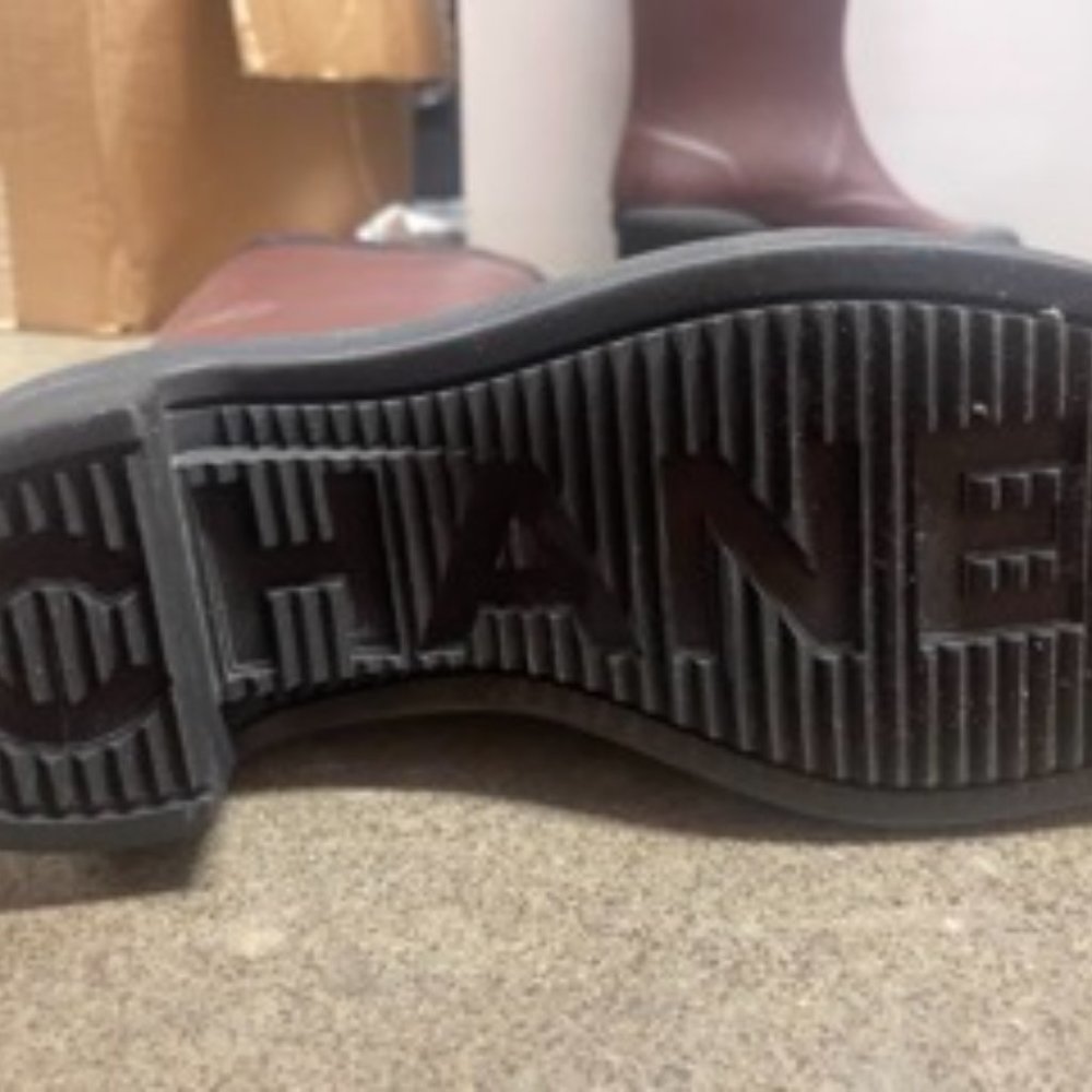 Chanel Burgundy Black Rain Boots - Picture 4 of 4